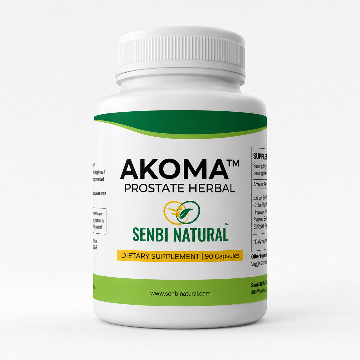 Authentic Akoma Prostate Support Herbal 90-capsule bottle