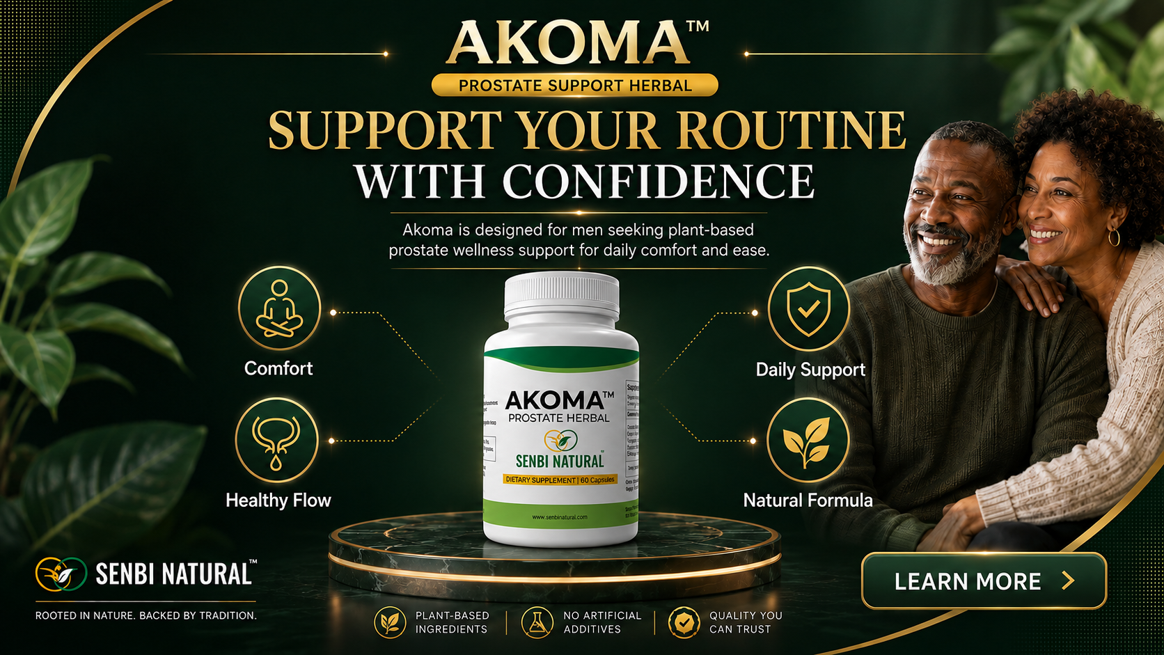 Akoma support your routine with confidence banner