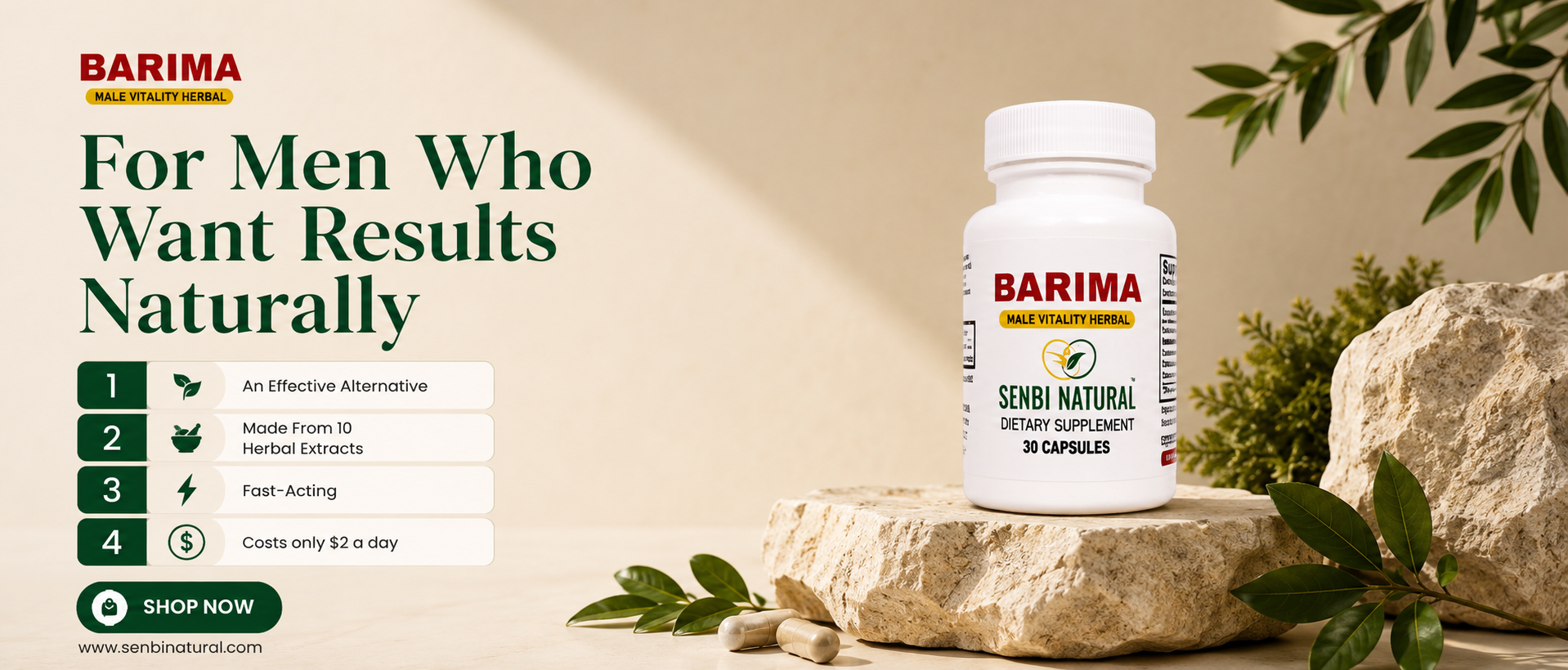 Barima banner for men who want results naturally
