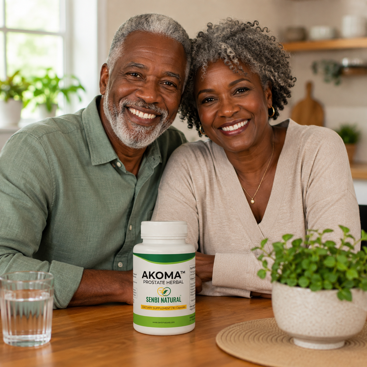 Man with Akoma during an evening routine
